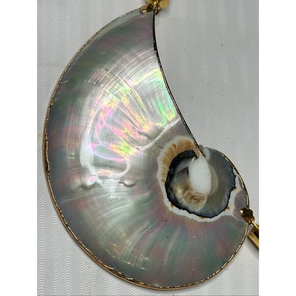 Fashion Real Shell Pendant Twisted Rope Necklace - Picture 5 of 7